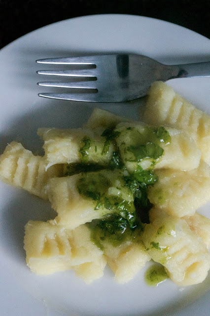 Parsnip Gnocchi with Basil Oil