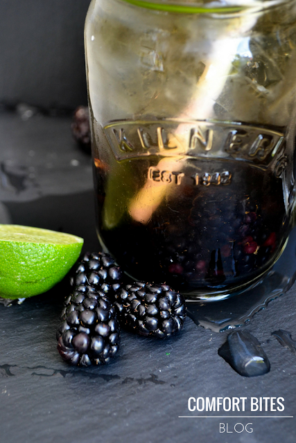 Blackberry and Lime Camomile Iced Tea AIP paleo vegan