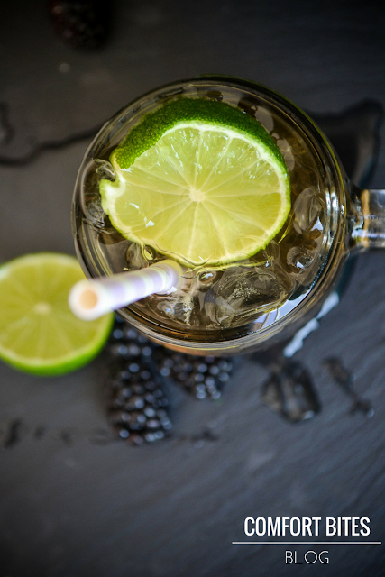Blackberry and Lime Chamomile Iced Tea AIP paleo vegan