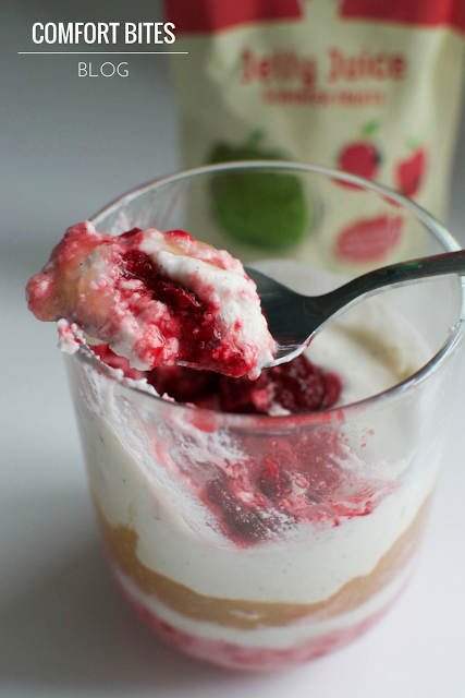 Jelly and Raspberry Fruit Sundae Jelly and Raspberry Fruit Sundae