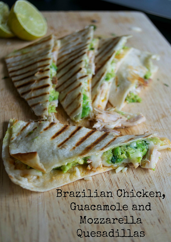 quesadillas with guacamole brazilian chicken and mozzarella 1