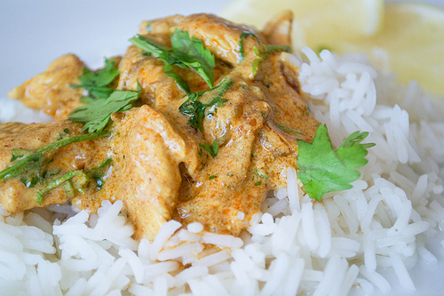 creamy lemon coriander turkey curry
