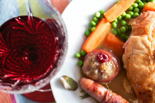 chorey les beaune red wine with christmas dinner