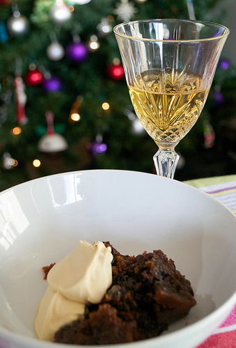 royal tokaji with christmas pudding