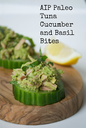 aip paleo tuna basil cucumber bites