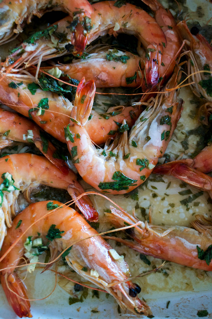 roasted prawns aip paleo with lime coriander and parsley