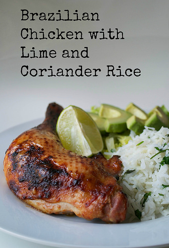 brazilian chicken with lime and coriander rice