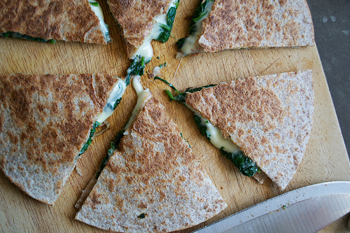 gouda and spinach quesadillas 1