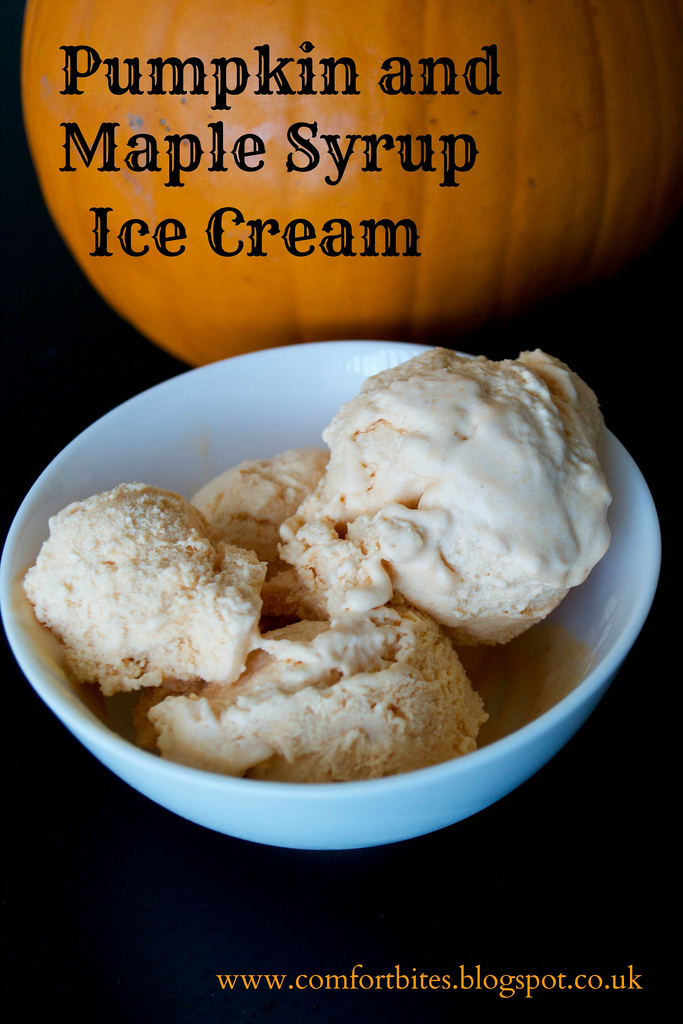 pumpkin and maple ice cream