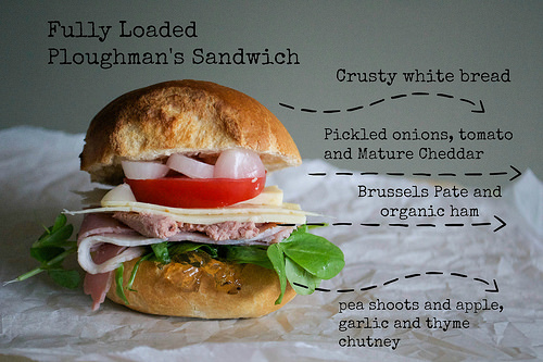 fully loaded ploughmans sandwich recipe