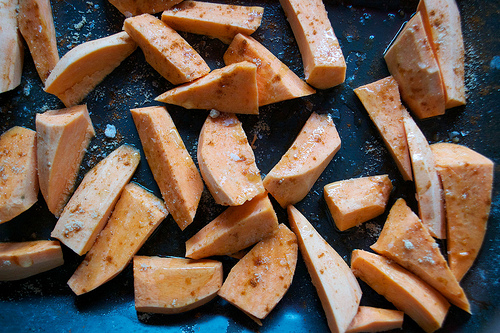 baked sweet potato wedges