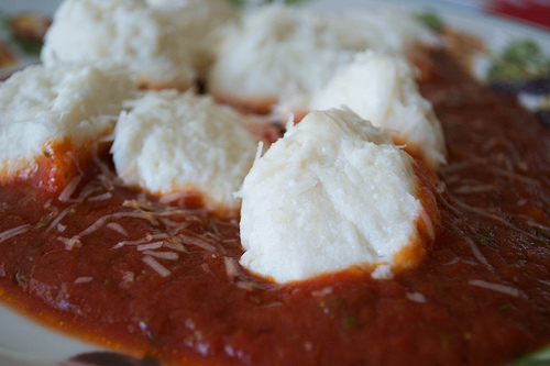 ricotta gnocchi with tomato sauce