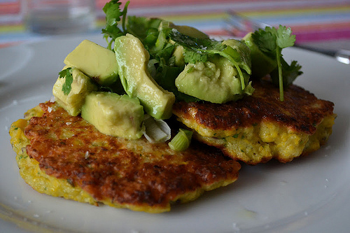 bill granger breakfast sweetcorn cakes avocado salsa