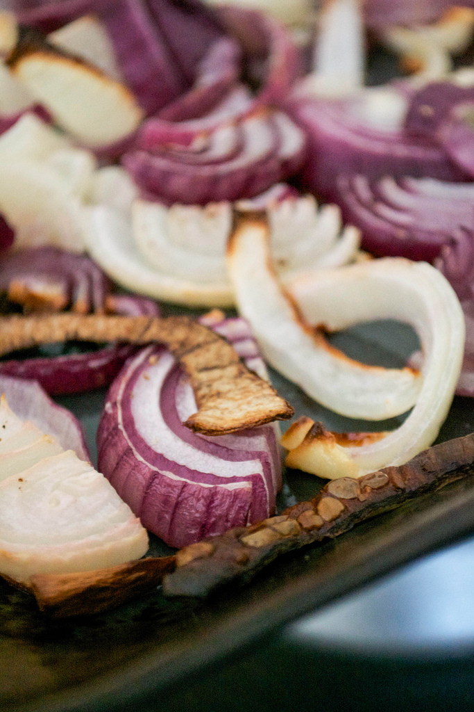 roasted onion slices
