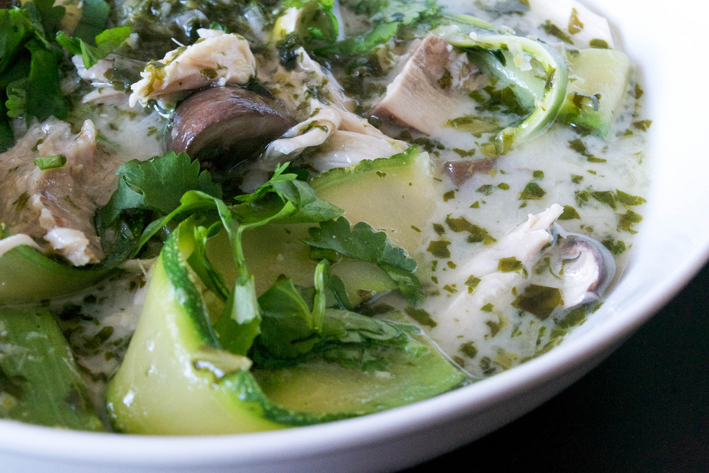 chicken coconut fragrant herb soup aip paleo