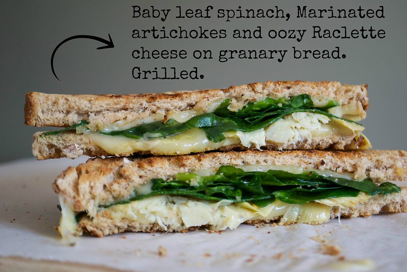 spinach artichoke and raclette grilled cheese h