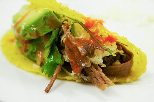 taco with pulled beef