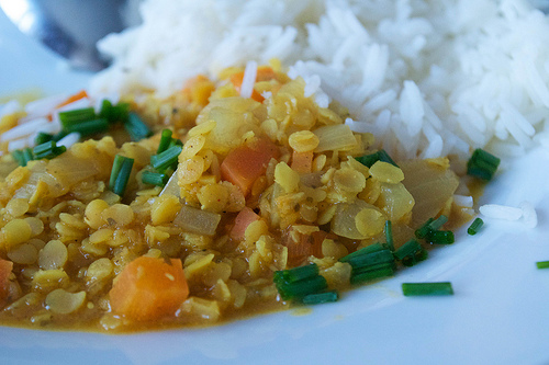 red lentil and carrot curry