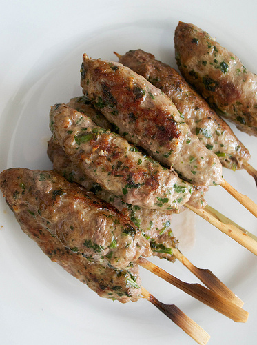 lamb lollipops from above