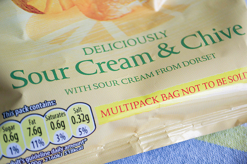 walkers sour cream pack crisps