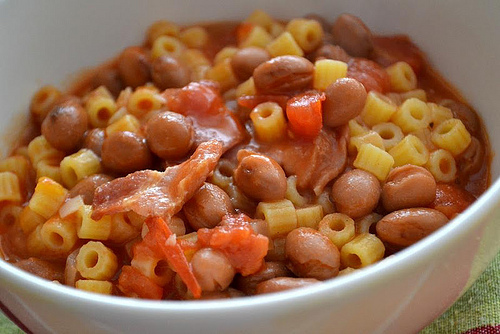 pasta e fagioli no cheese