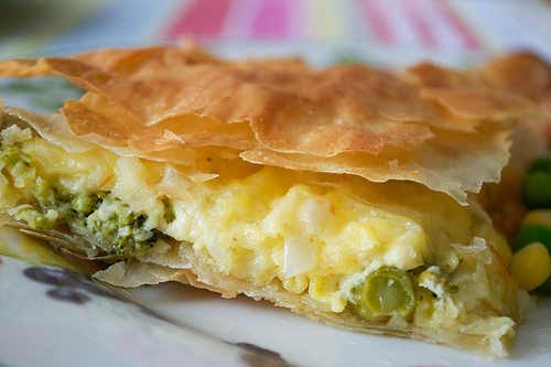 cheshire cheese and tenderstem broccoli pie