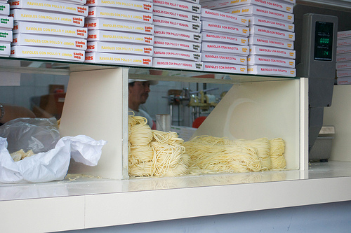 pasta shop - in the shop at front